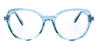 Light Blue Casi - Oval Glasses