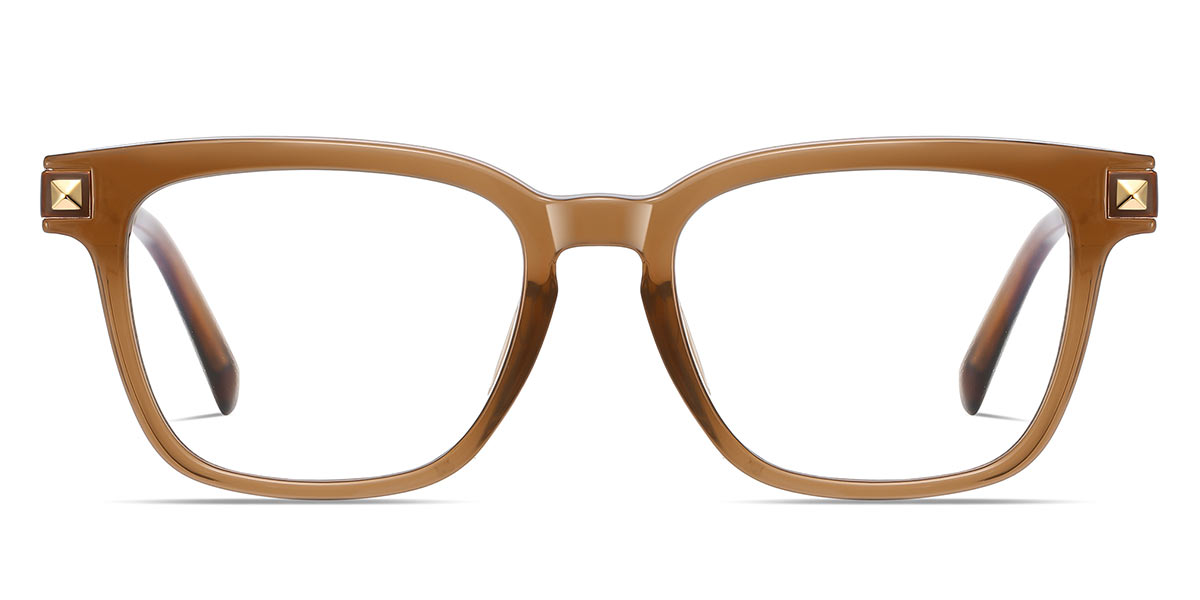 Brown - Square Glasses - Pasa