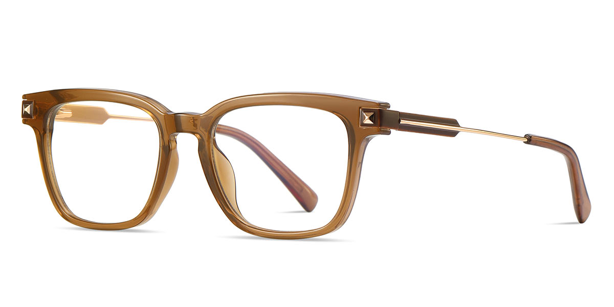 Brown - Square Glasses - Pasa