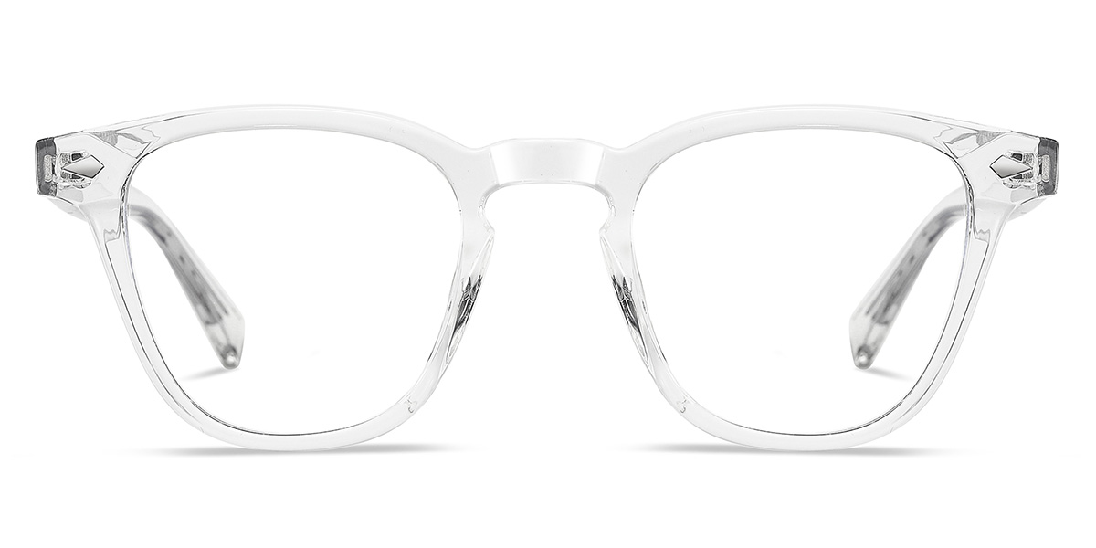 Clear - Square Glasses - Qara
