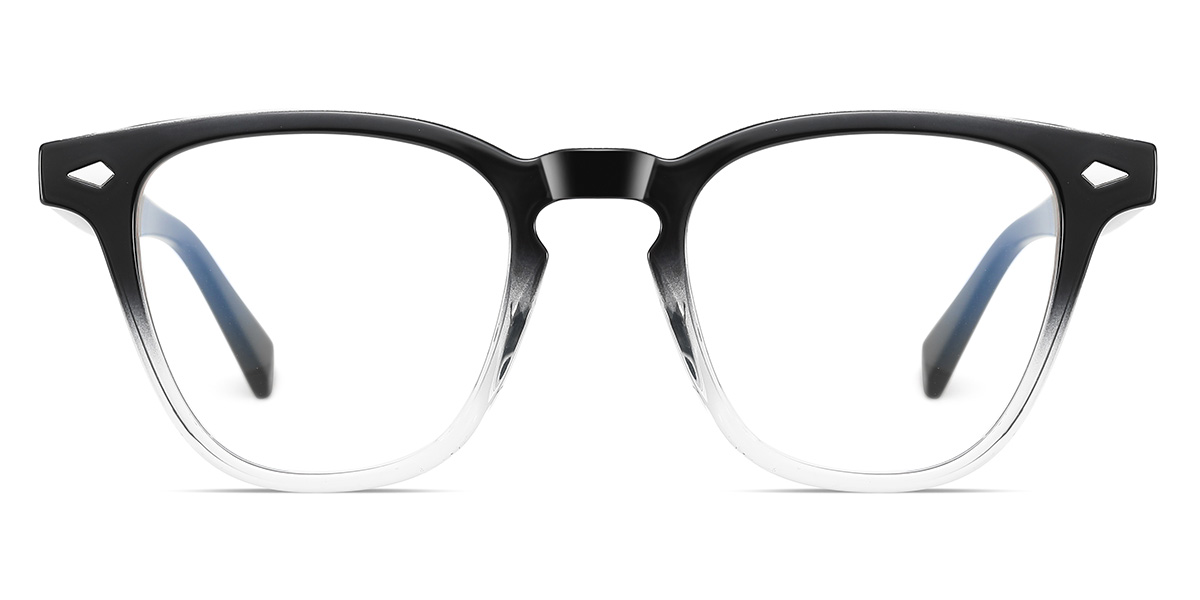 Black - Square Glasses - Qara