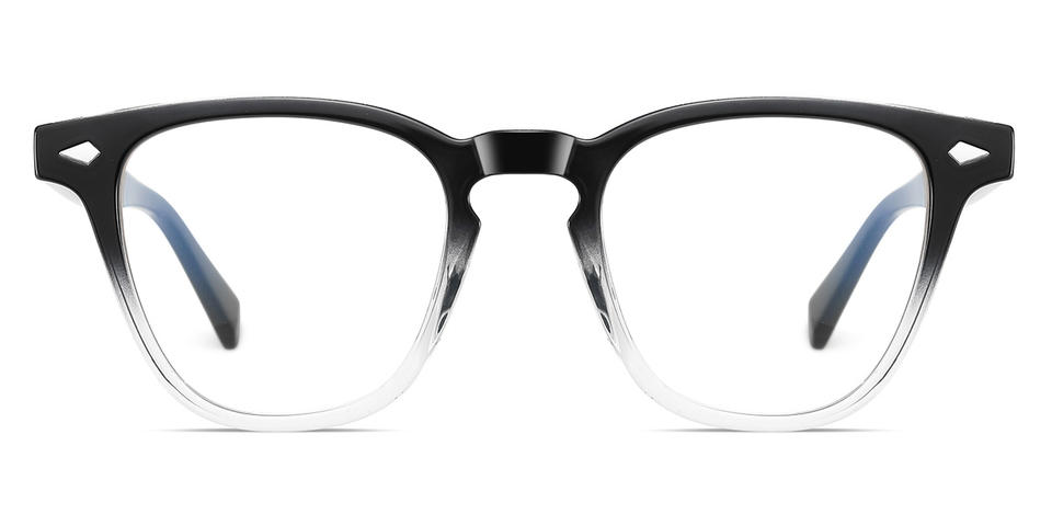Gradient Black Qara - Square Glasses