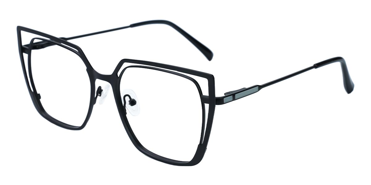Black - Square Glasses - Yandi