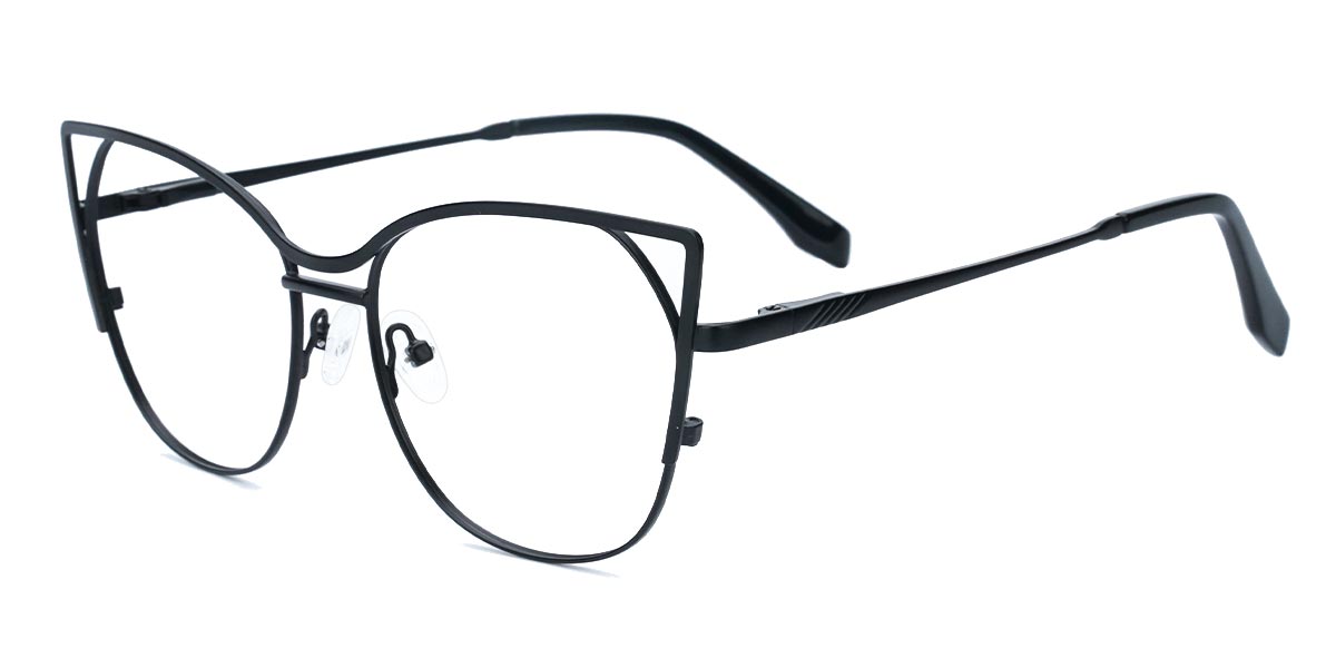 Black - Oval Glasses - Leeni