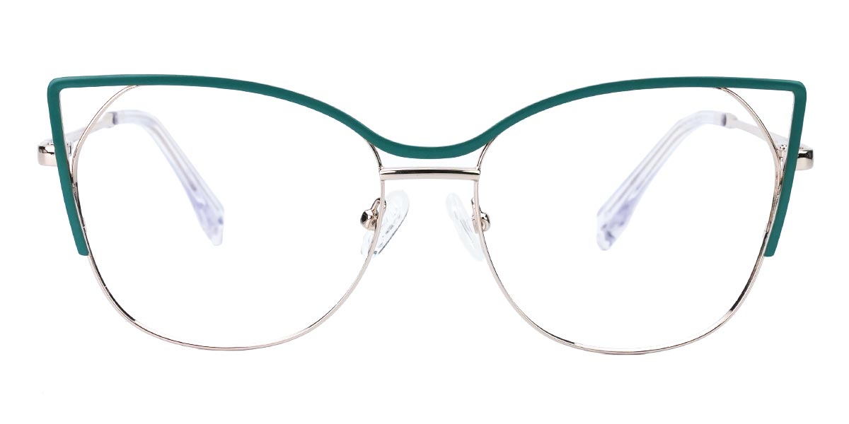 Green - Oval Glasses - Leeni