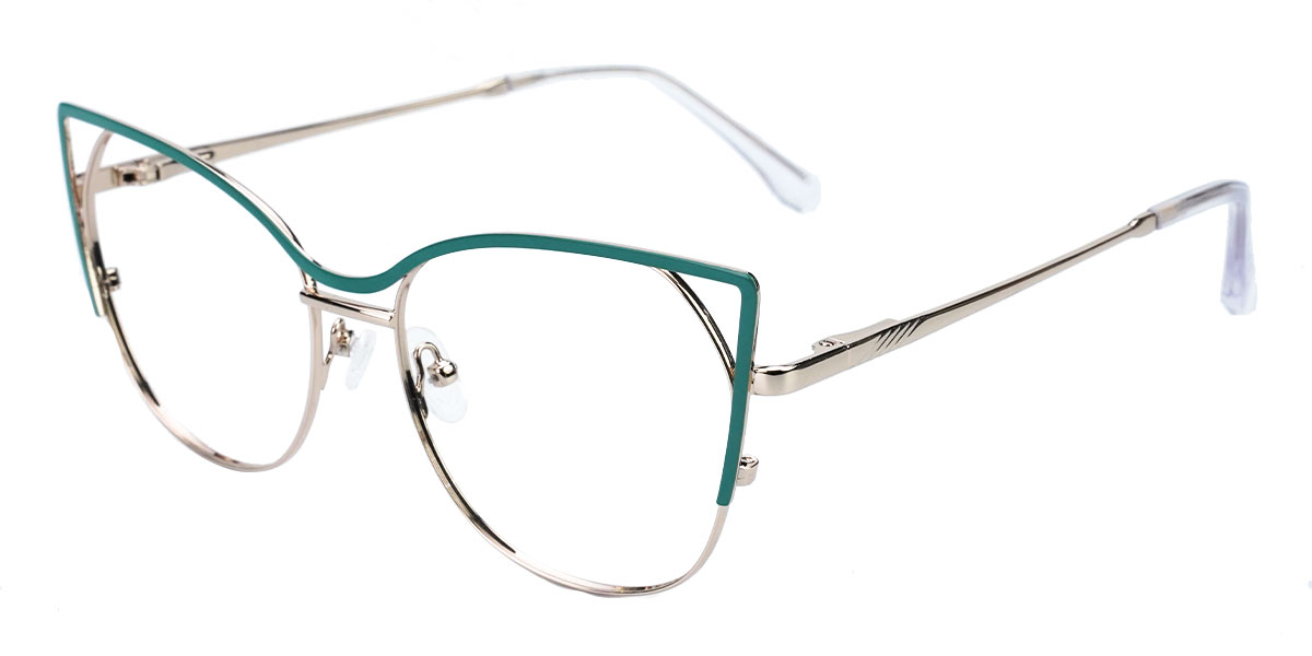 Green - Oval Glasses - Leeni