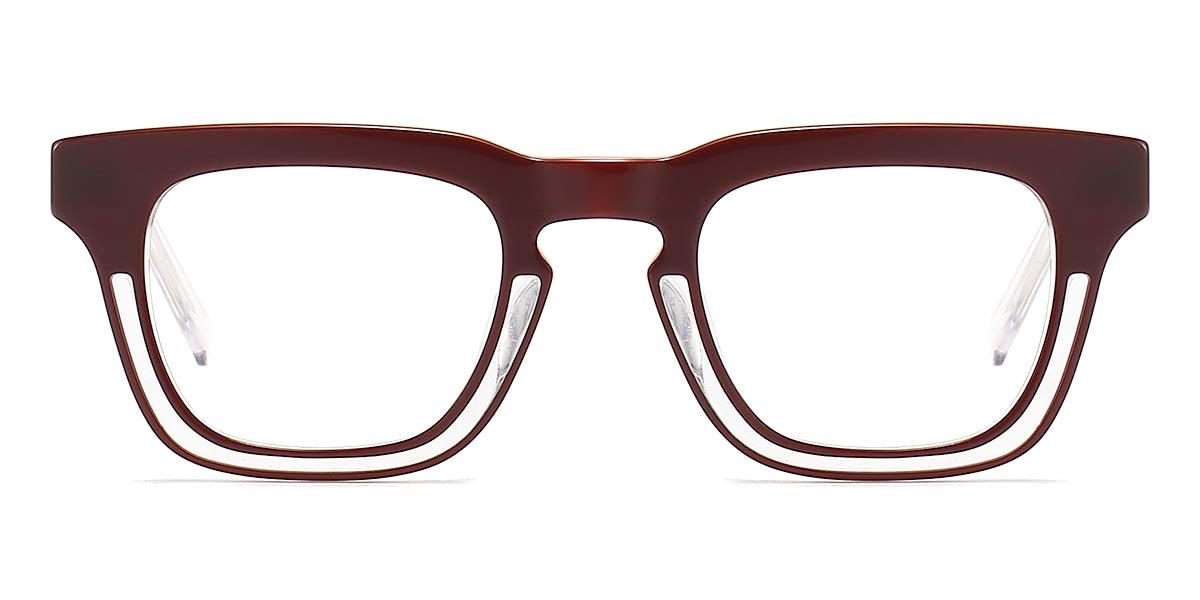 Brown Clear Nyle - Square Glasses