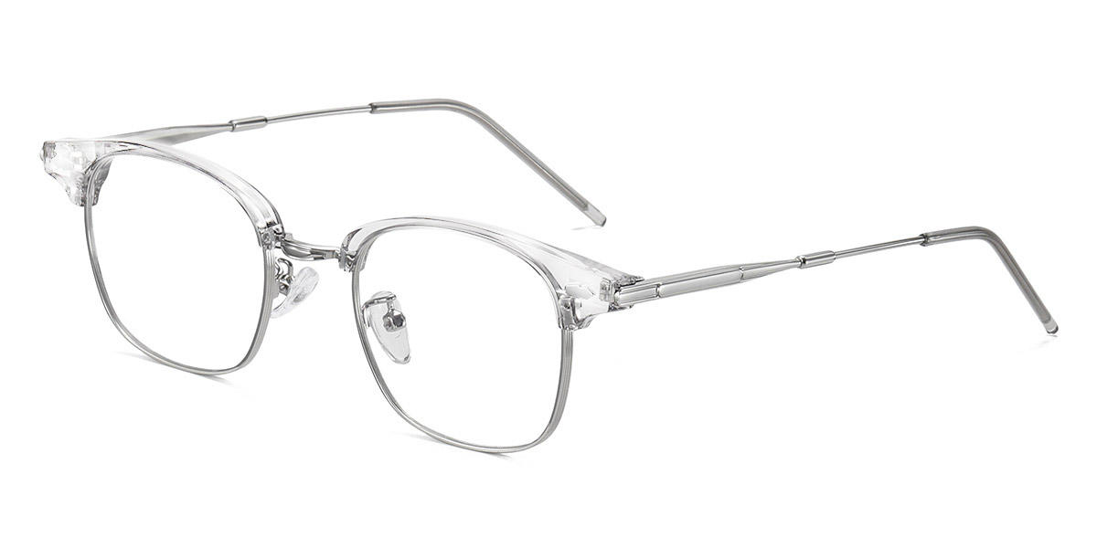 Silver Clear Cana - Square Glasses