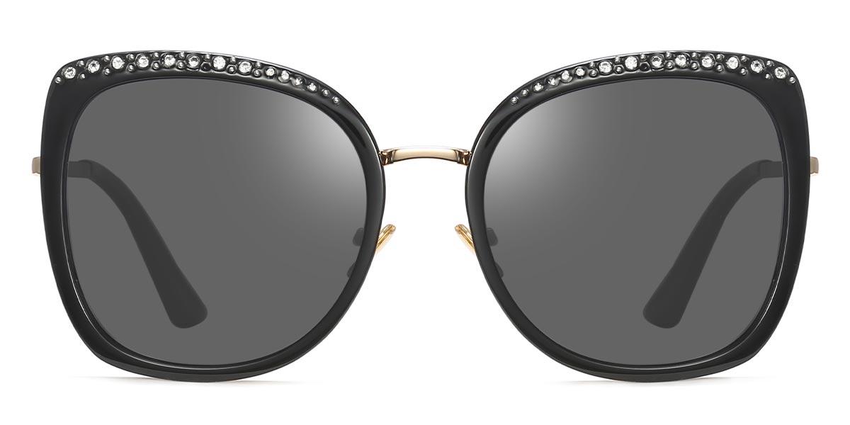 Black Grey Nale - Oval Sunglasses