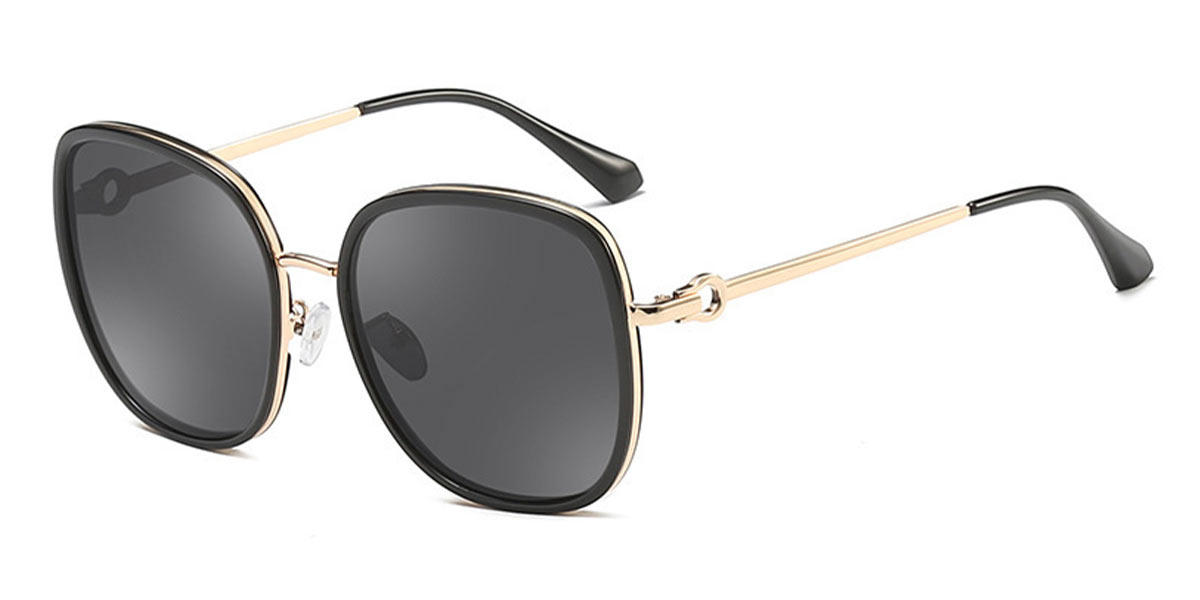 Black Grey Miika - Oval Sunglasses