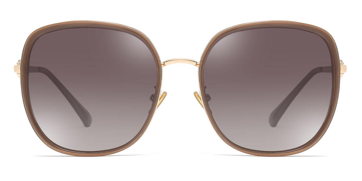 Brown Brown Miika - Oval Sunglasses