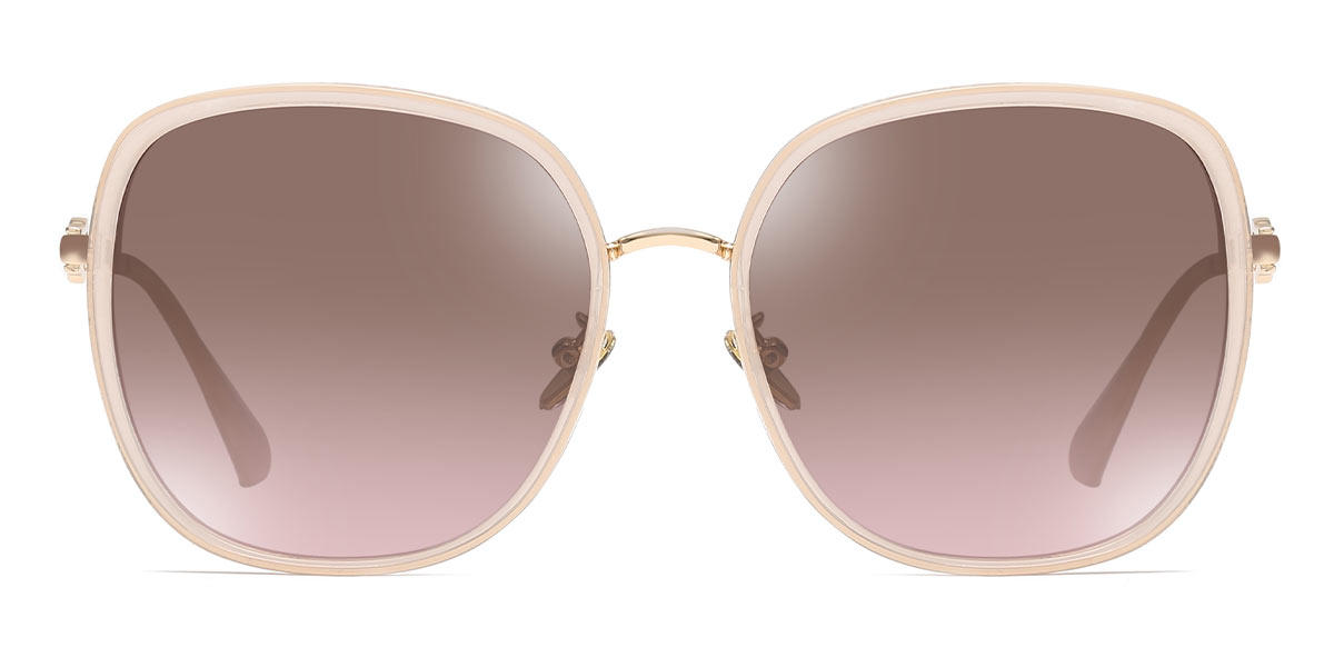Nude Pink Brown Purple Miika - Oval Sunglasses