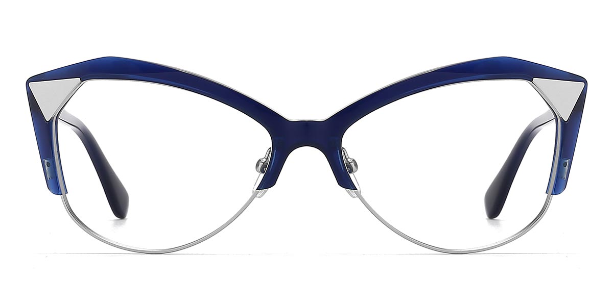 Blue - Oval Glasses - Onna