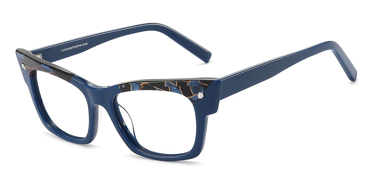Blue - Square Glasses - Joia