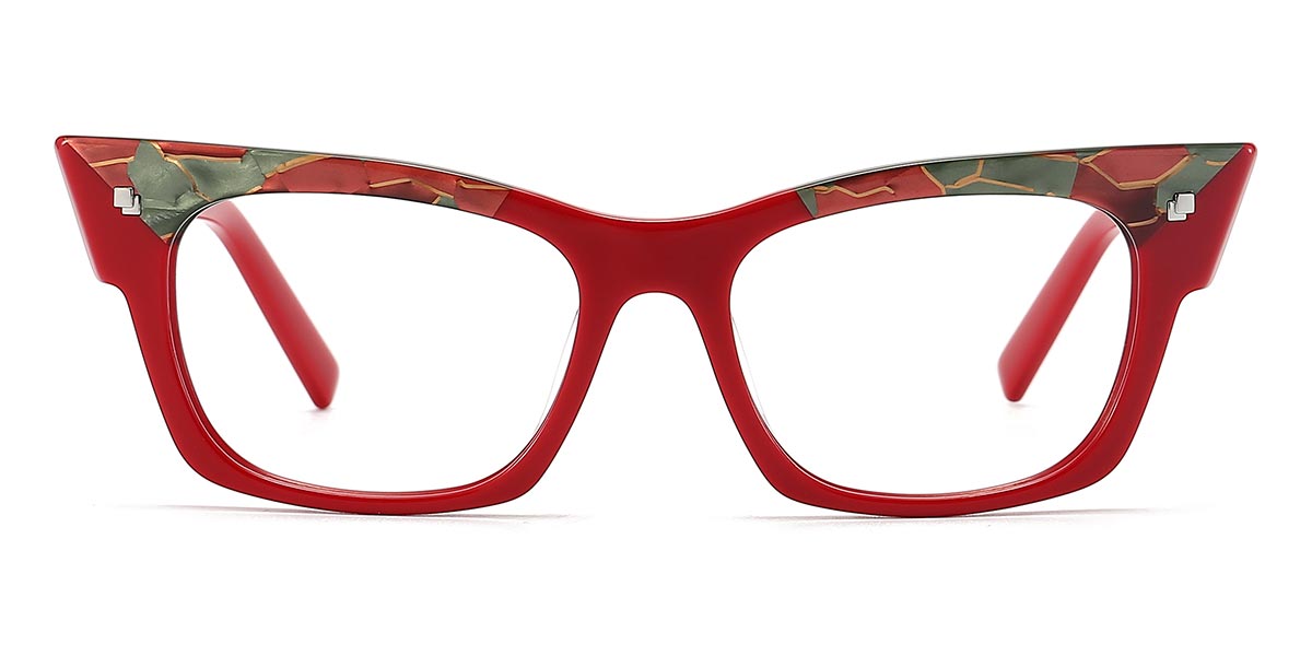 Red - Square Glasses - Joia