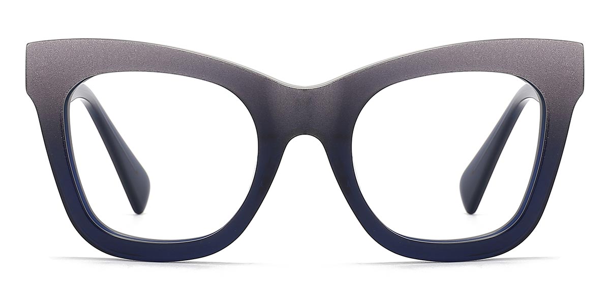 Blue - Square Glasses - Nalei