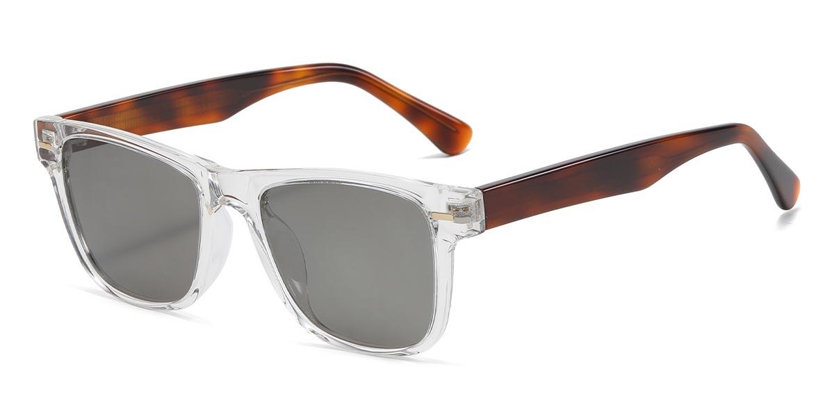 Clear Grey Temwa - Square Sunglasses