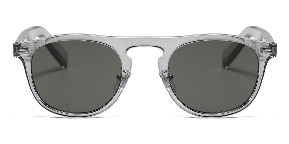 Clear Grey Grey Nals - Oval Sunglasses