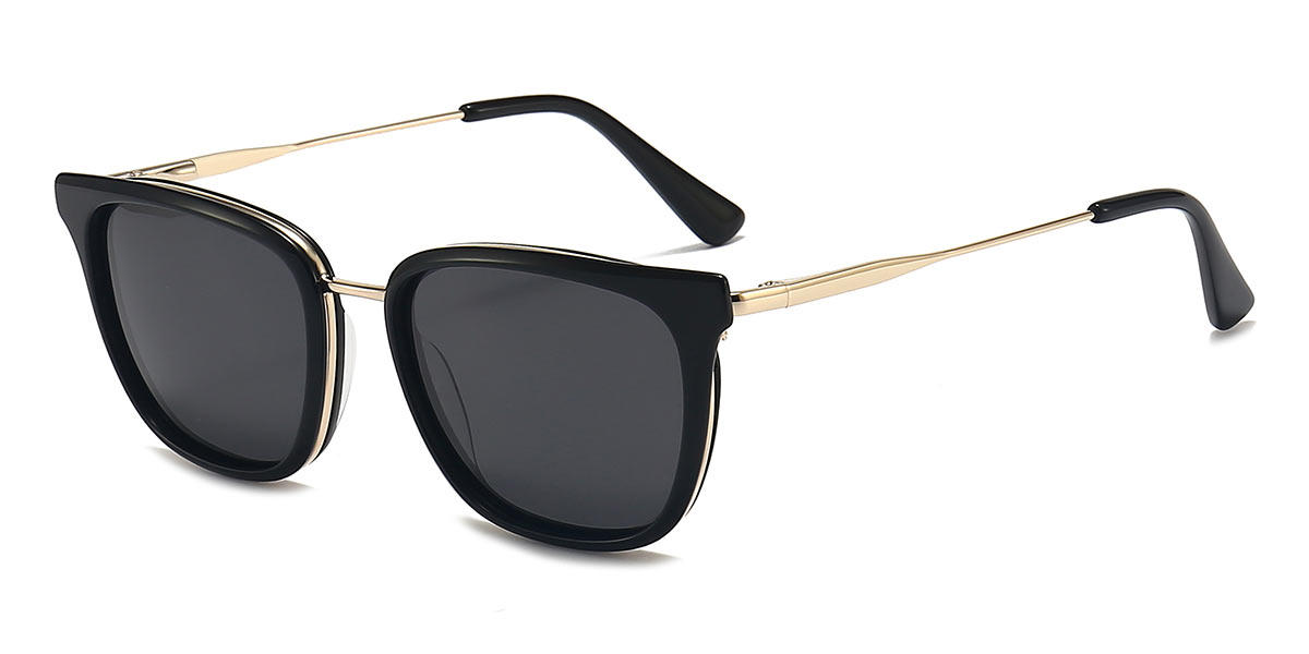 Black Grey Tylee - Square Sunglasses