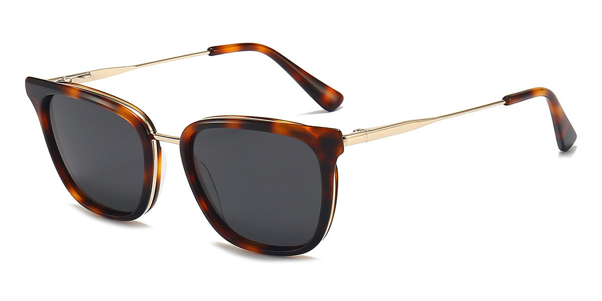 Tortoiseshell Grey Tylee - Square Sunglasses