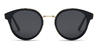 Black Grey Bilal - Round Sunglasses