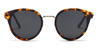 Tortoiseshell Grey Bilal - Round Sunglasses