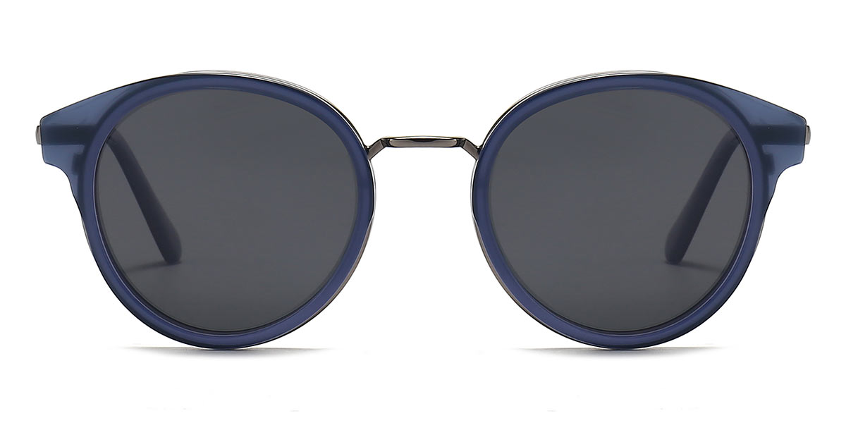 Blue Grey - Round Sunglasses - Bilal