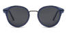 Blue Grey Bilal - Round Sunglasses