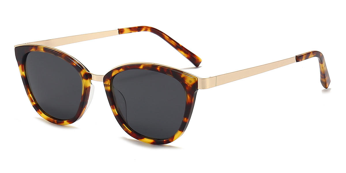 Tortoiseshell Grey Tenn - Oval Sunglasses
