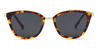 Tortoiseshell Grey Tenn - Oval Sunglasses