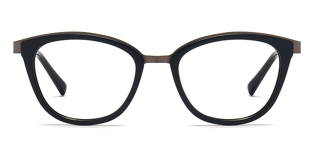Black Fenia - Oval Glasses
