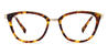 Yellow Tortoiseshell Fenia - Oval Glasses