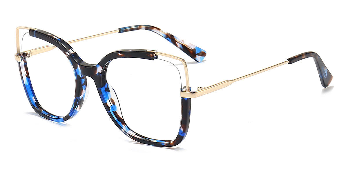 Blue Tortoiseshell Josi - Square Glasses