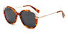Tortoiseshell Grey Zora - Oval Sunglasses