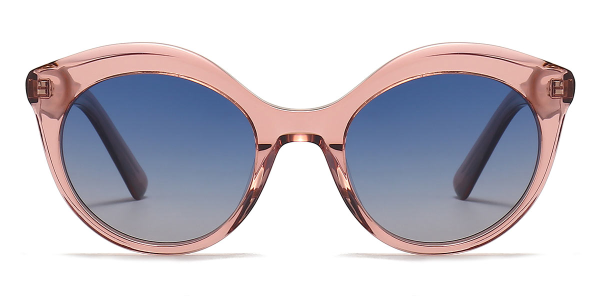 Purple Blue - Oval Sunglasses - Nicia
