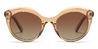 Tawny Gradual Brown Nicia - Oval Sunglasses