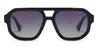 Black Gradual Grey Sosa - Aviator Sunglasses