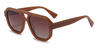 Brown Gradual Brown Sosa - Aviator Sunglasses