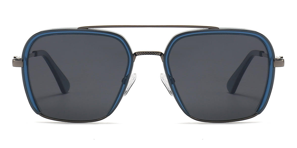 Blue Grey Huy - Aviator Sunglasses