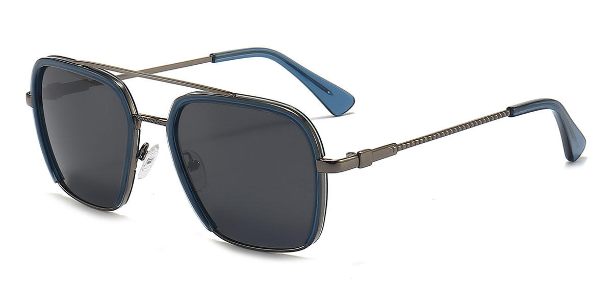 Blue Grey Huy - Aviator Sunglasses