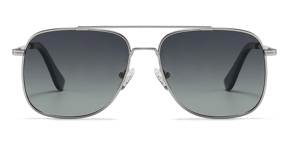 Silver Gradual Grey Tuku - Aviator Sunglasses