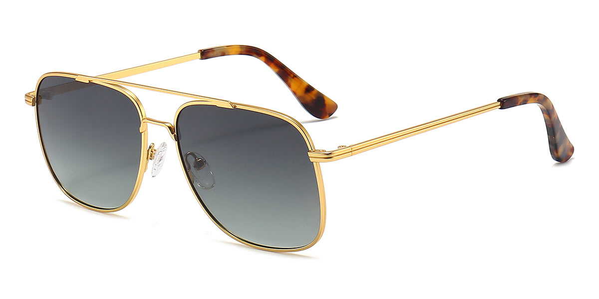 Gold Gradual Grey - Aviator Sunglasses - Tuku