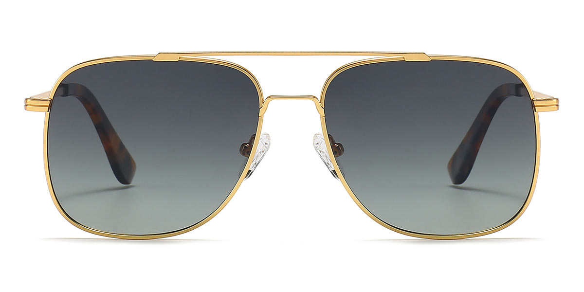 Gold Gradual Grey - Aviator Sunglasses - Tuku