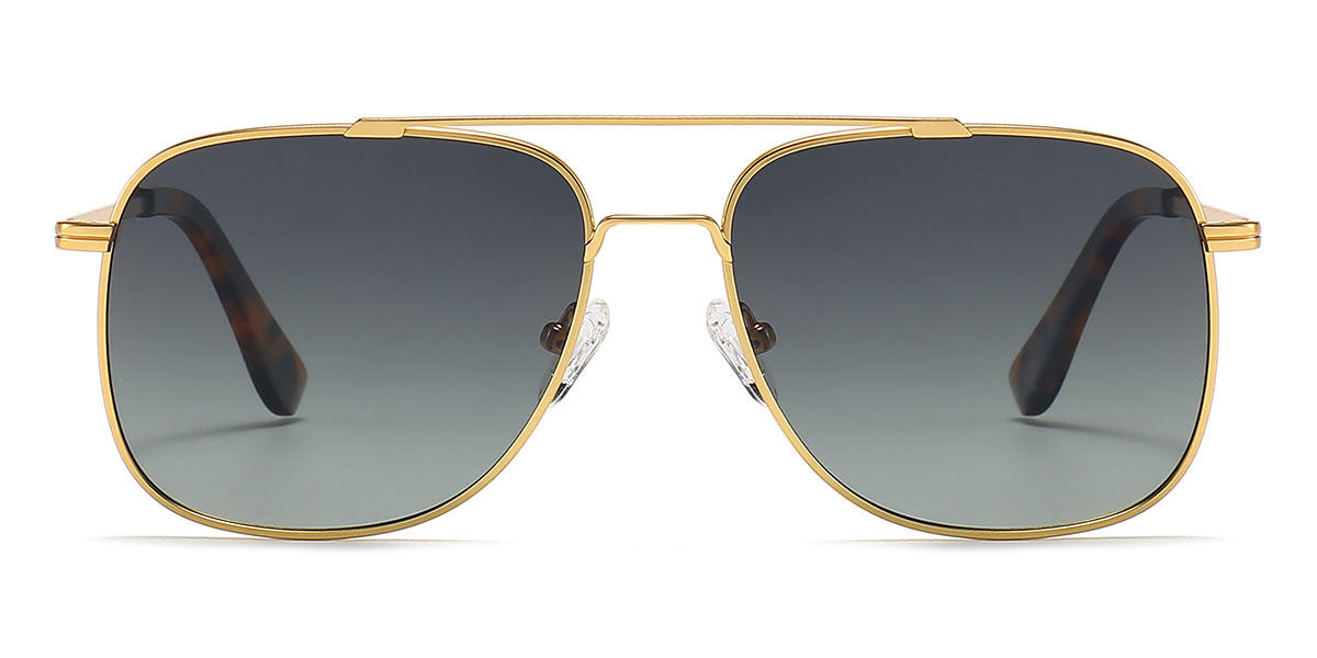 Gold Gradual Grey Tuku - Aviator Sunglasses