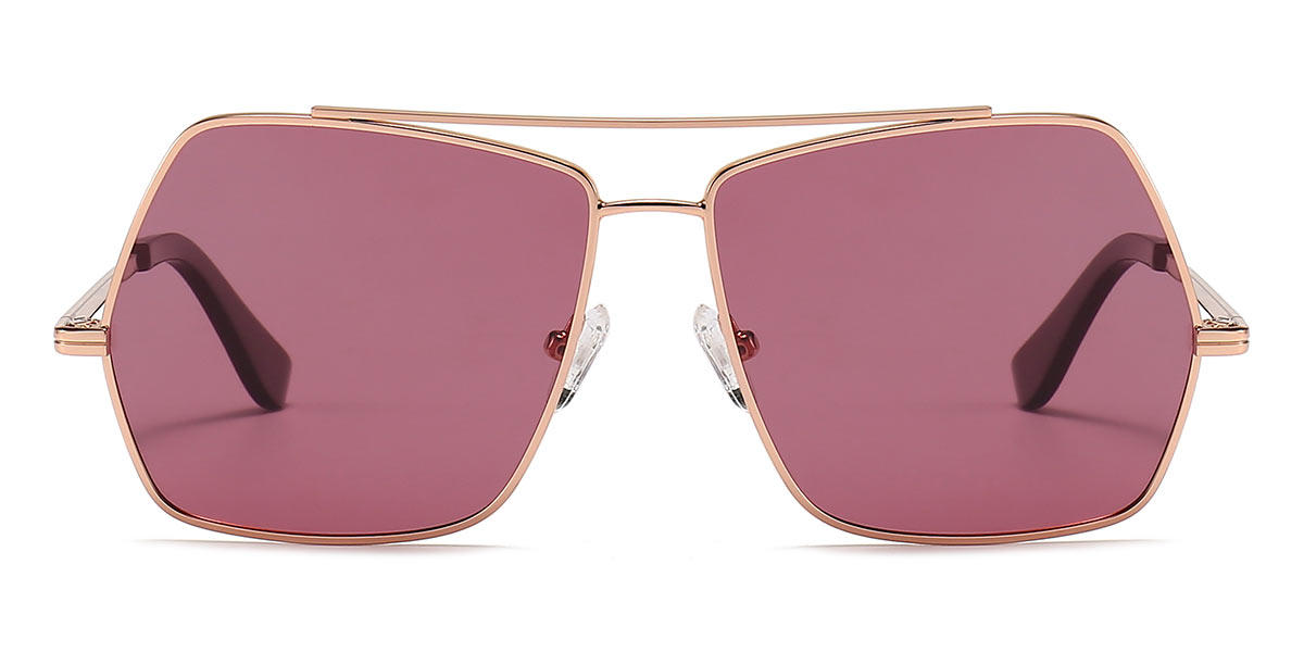 Rose Gold Pink Tenell - Aviator Sunglasses