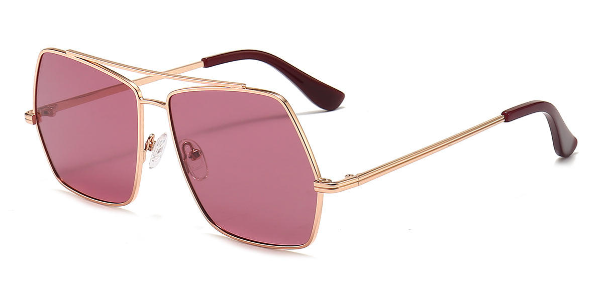 Rose Gold Pink Tenell - Aviator Sunglasses