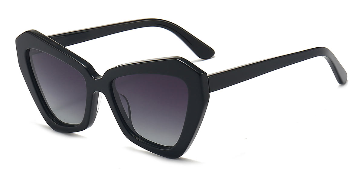 Black Grey - Cat eye Sunglasses - Tenli