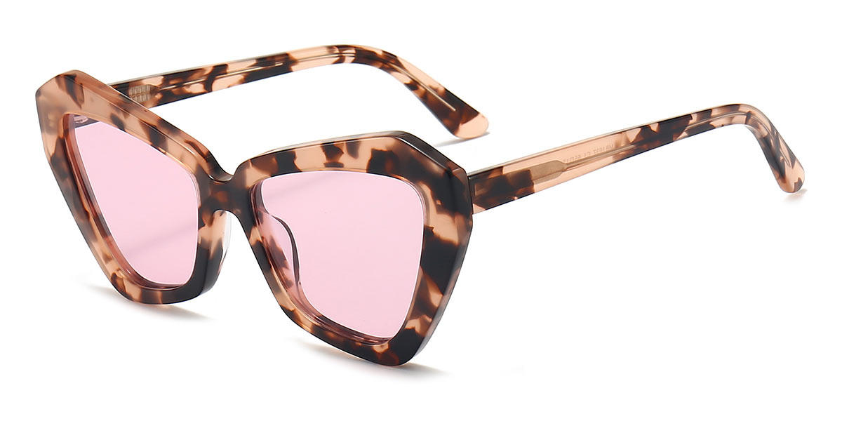 Tenli - Cat Eye Pink Sunglasses For Women