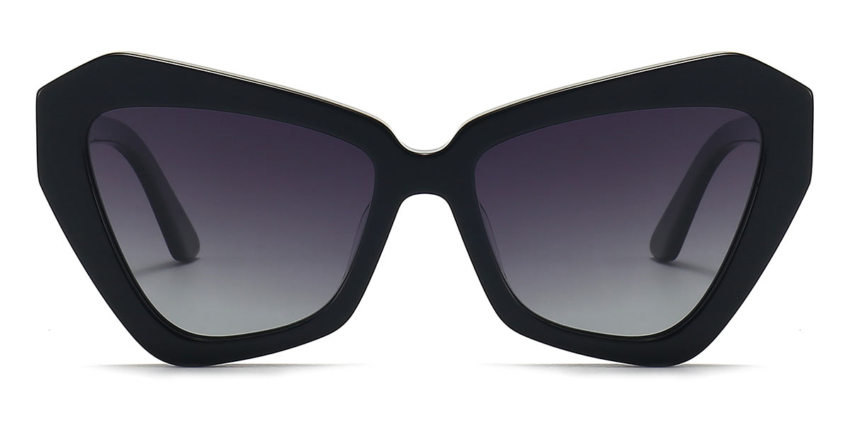 Black Grey - Cat eye Sunglasses - Tenli