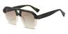 Woodgrain White Gradual Brown Sosa - Aviator Sunglasses